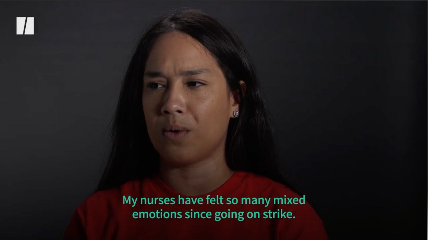 Still from HuffPost interview with Michelle Gonzalez, an ICU nurse at Montefiore Medical Center in New York