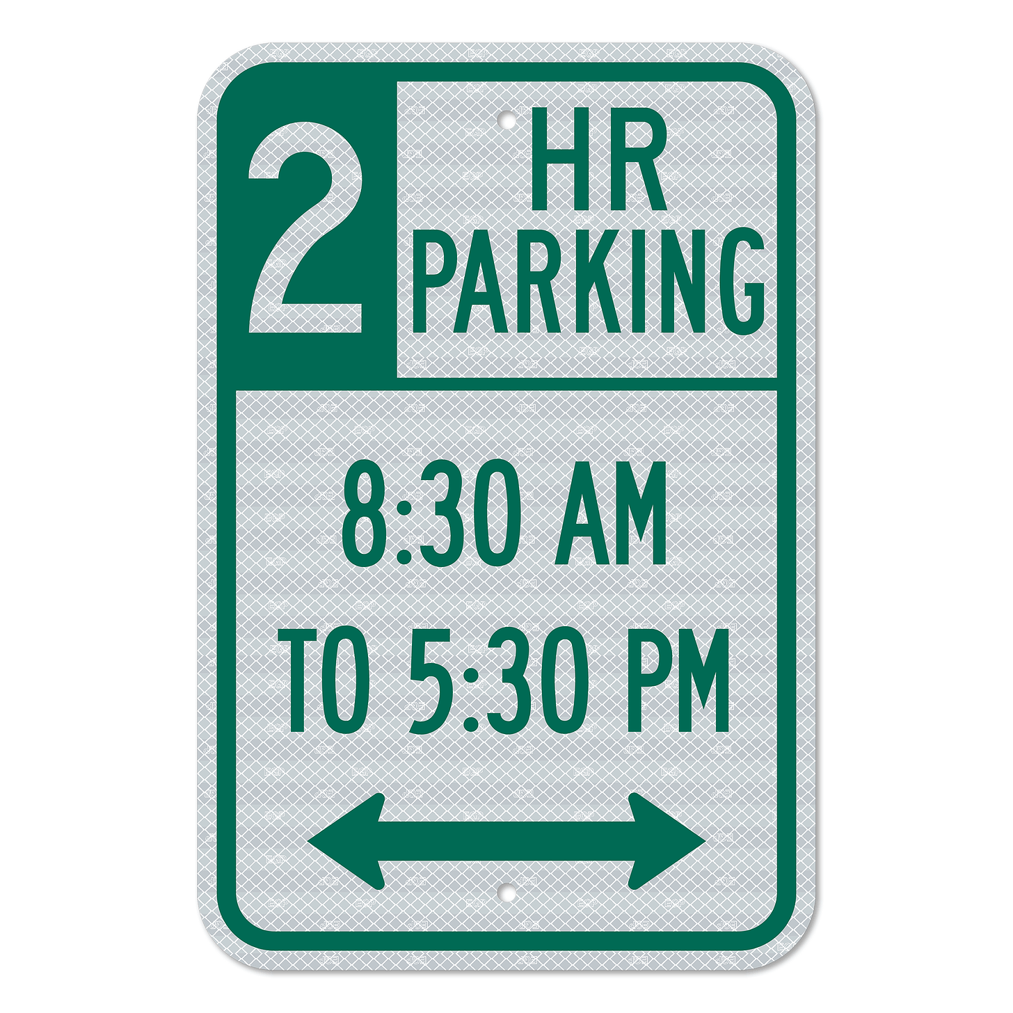 2 HR Parking with Double Arrow :: Regulatory Parking Signs :: Parking Signs  :: Signs