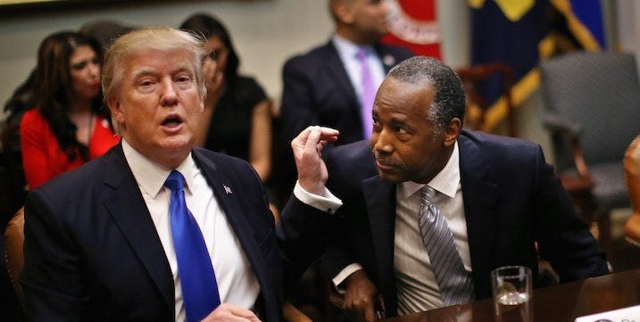 donald trump token ben carson and omarosa