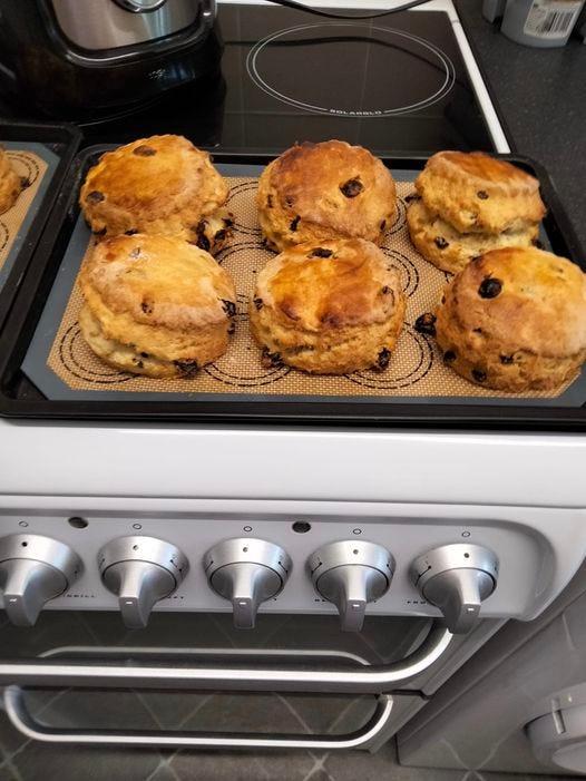 No photo description available. Scones