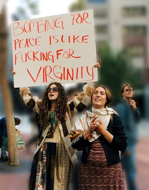 Bombing For Peace is Like Fucking For Virginity : r/pics