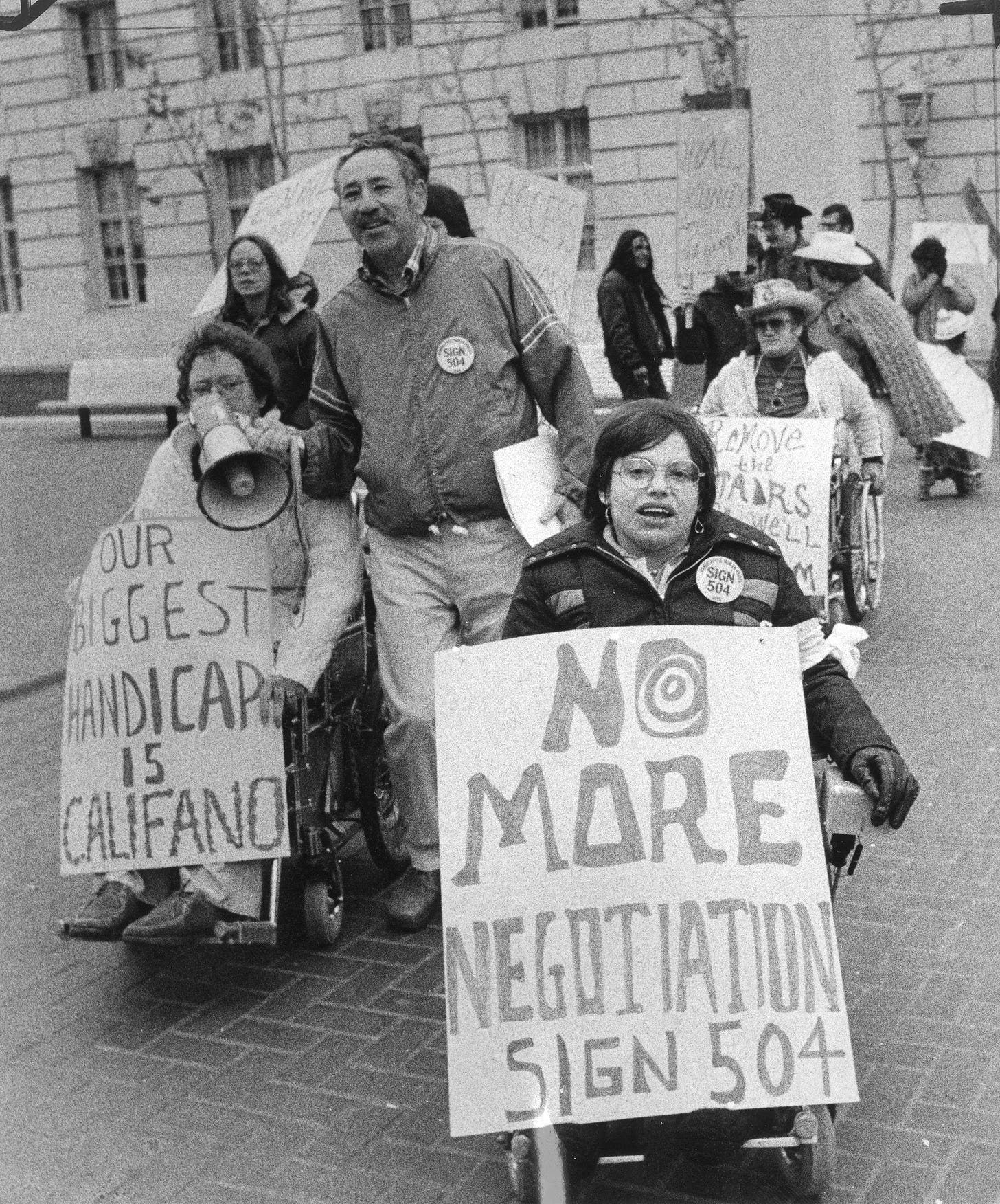 Heumann protests in 1977 (Vince Maggiora—San Francisco Chronicle/Polaris)