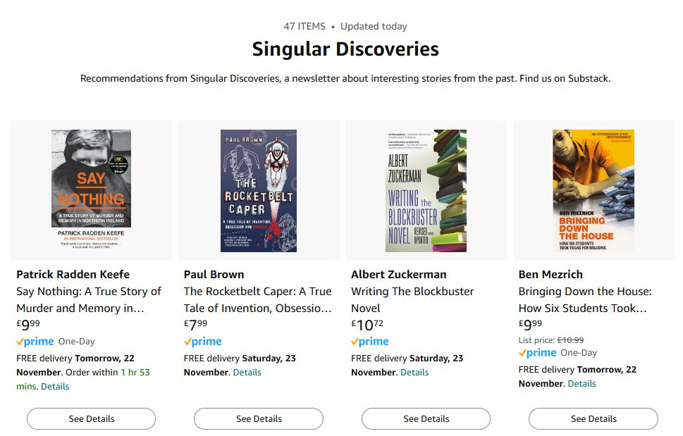 Singular Discoveries bookshelf link