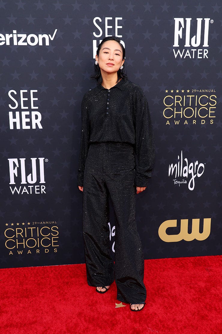 Greta Lee Wore Loewe To The 2024 Critics' Choice Awards