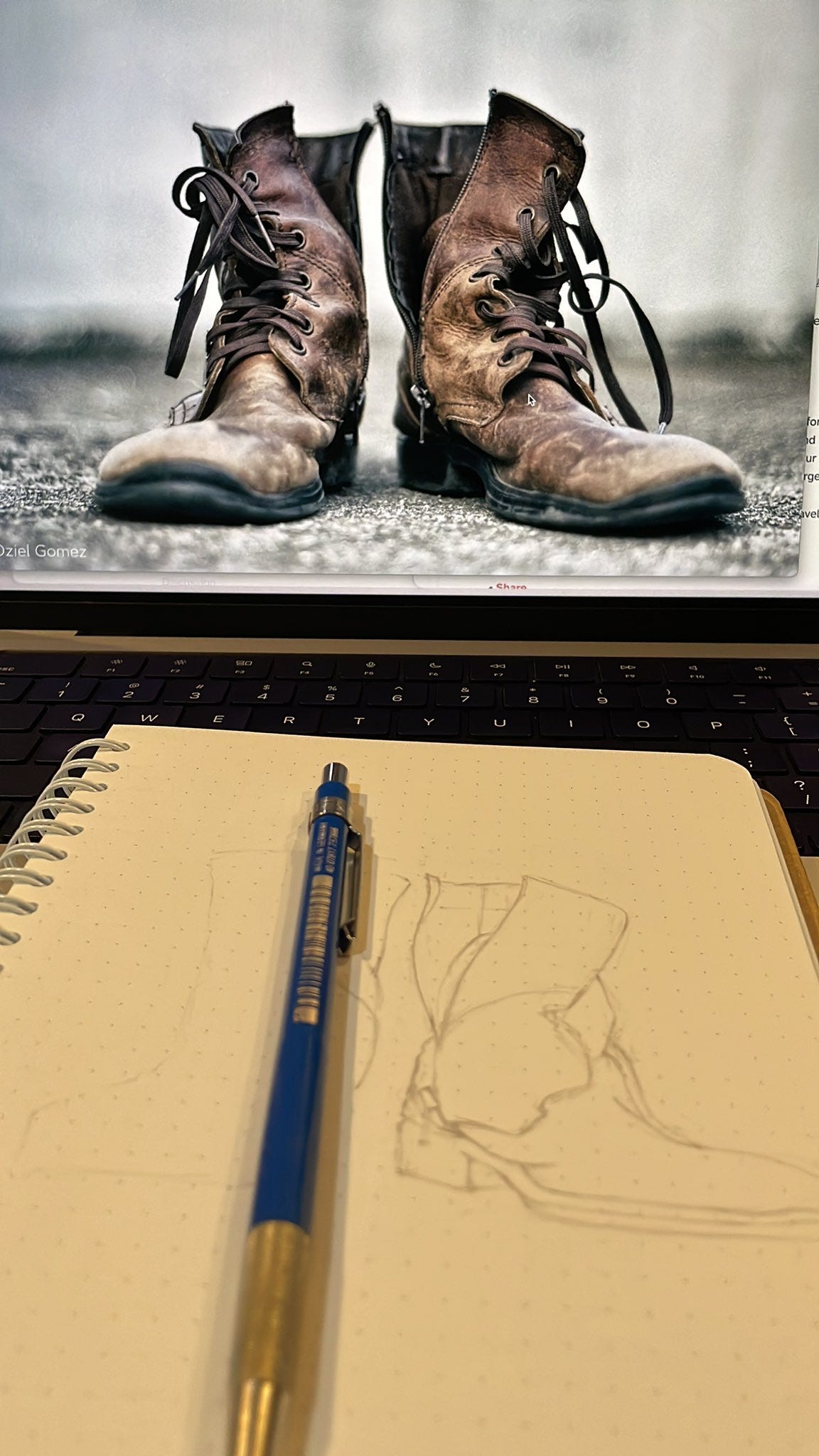 Image of boots sketch