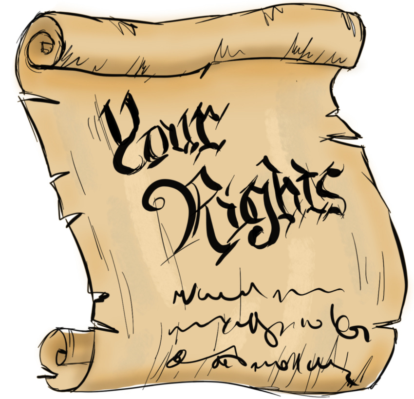 Scroll with your rights written on it