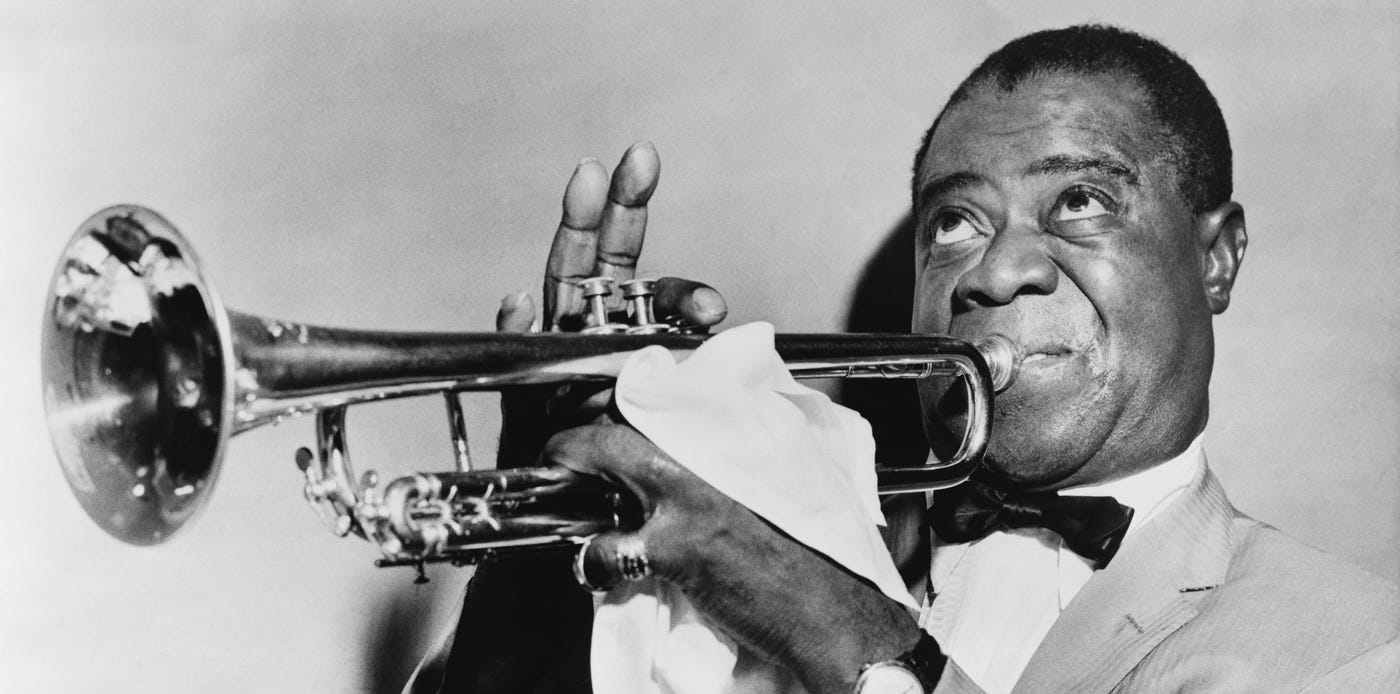 Louis Armstrong featured in Ken Burns' 2001 documentary series, Jazz.