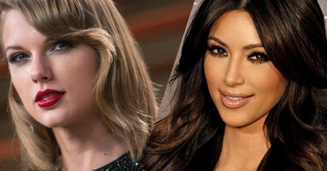 taylor swift vs kim kardashian 2016