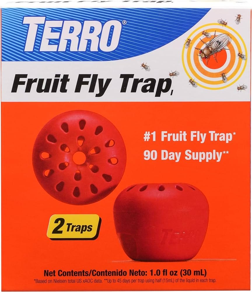 Amazon.com : TERRO T2502 Ready-to-Use Indoor Fruit Fly Trap with Built in  Window - 2 Traps + 90 day Lure Supply : Patio, Lawn & Garden