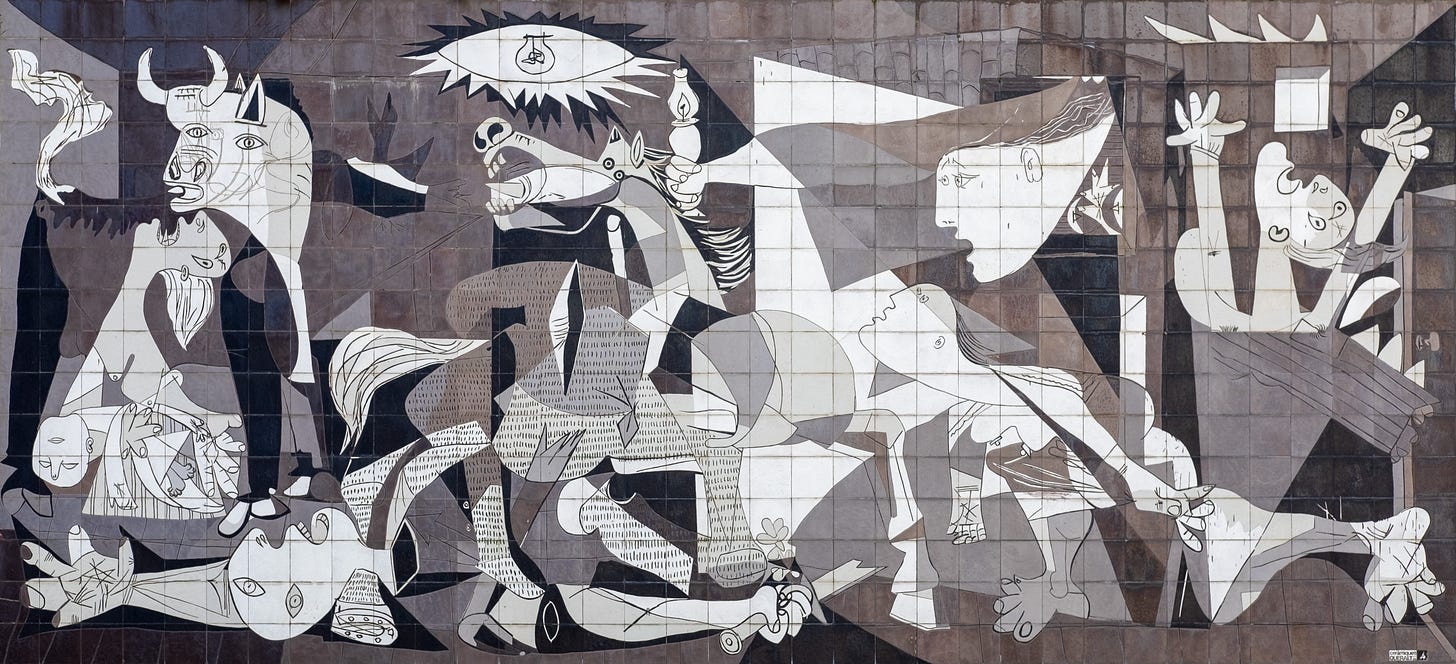 Pablo Picasso's Guernica depicting the Spanish Civil War.