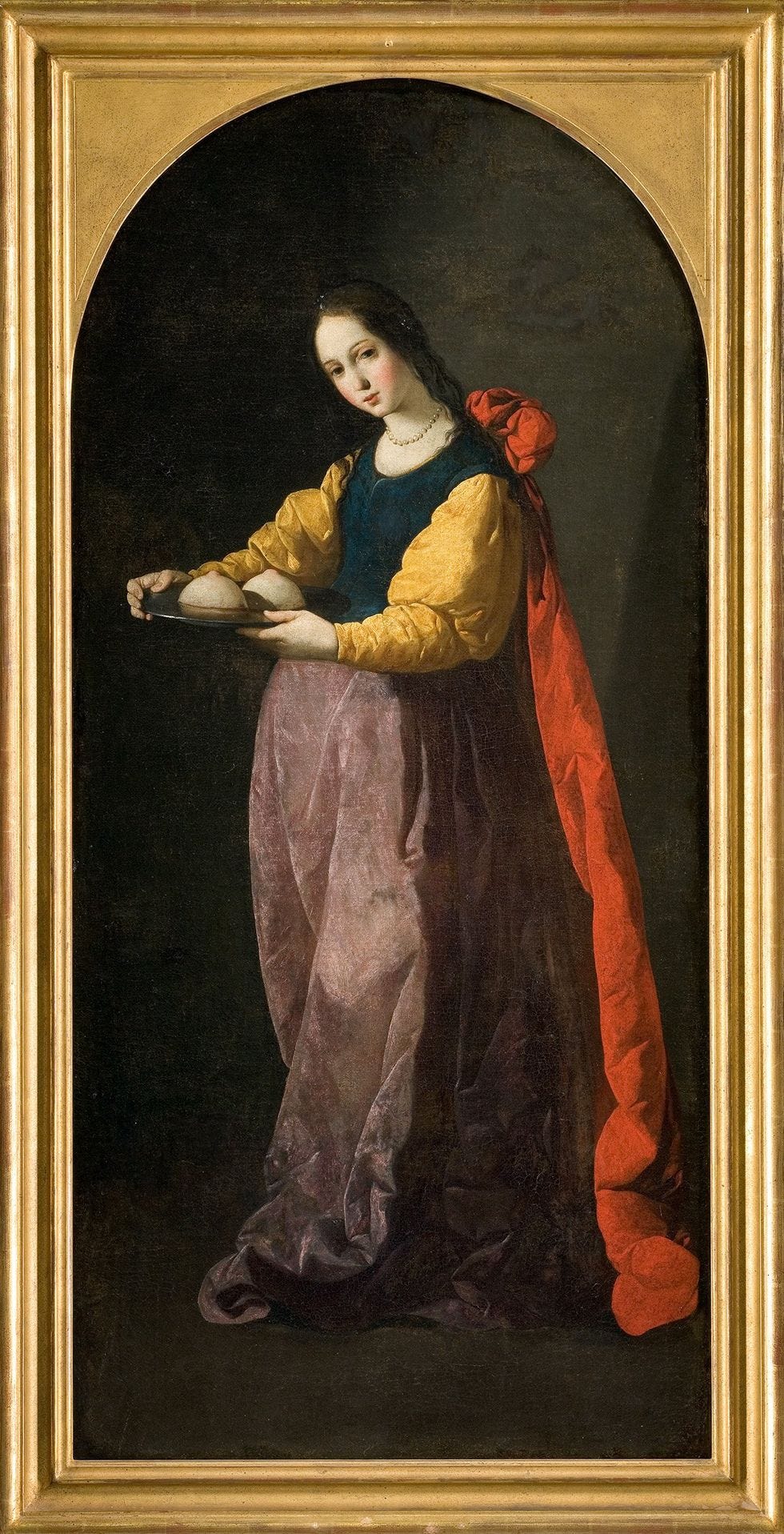 St Agatha holding her