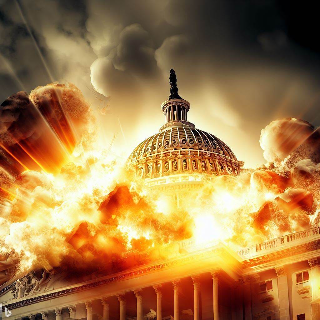 a breach on the debt ceiling produces a massive explossion