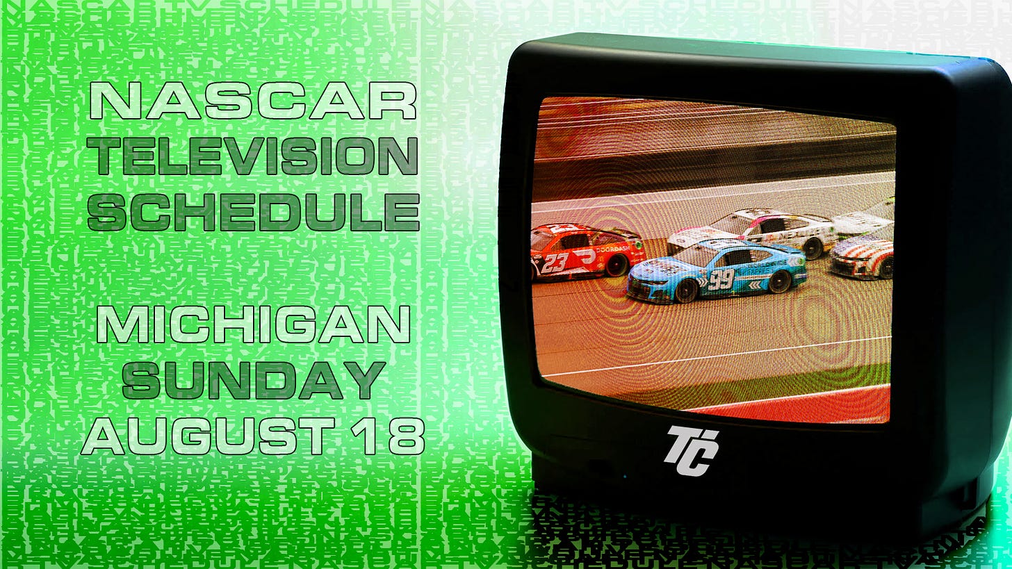 NASCAR and ARCA TV Schedule Sunday August 18 2024 FireKeepers Casino 400 at Michigan Springfield ARCA 100 dirt race