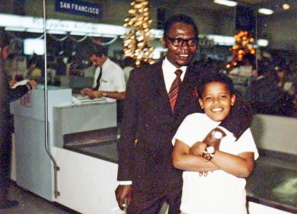 Barack Obama with his father, Barack Obama Sr., in an undated family photo from the 1970s released by Mr. Obama’s presidential campaign.