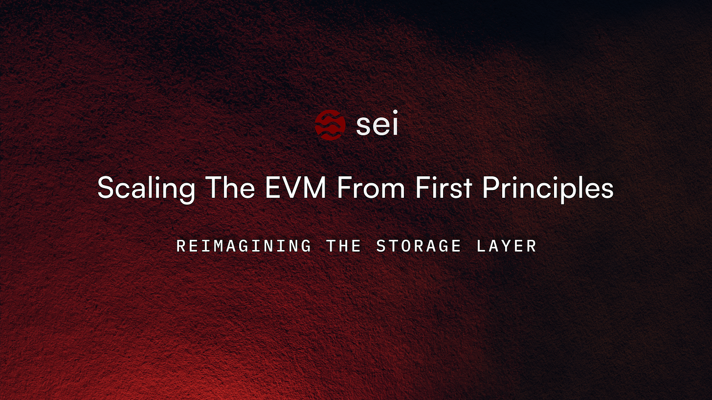 Scaling the EVM from First Principles:  Reimagining the Storage Layer
