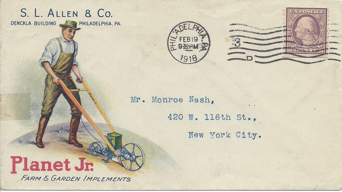1918 cover from Philadelphia to New York City
