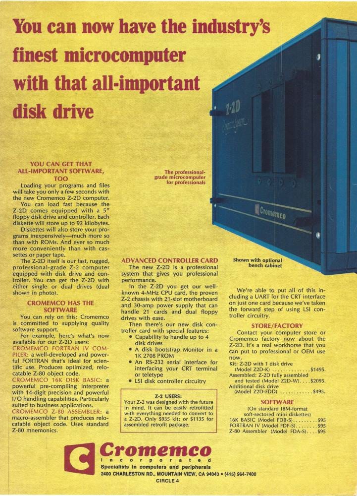 From the September/October 1977 issue of Personal Computing
