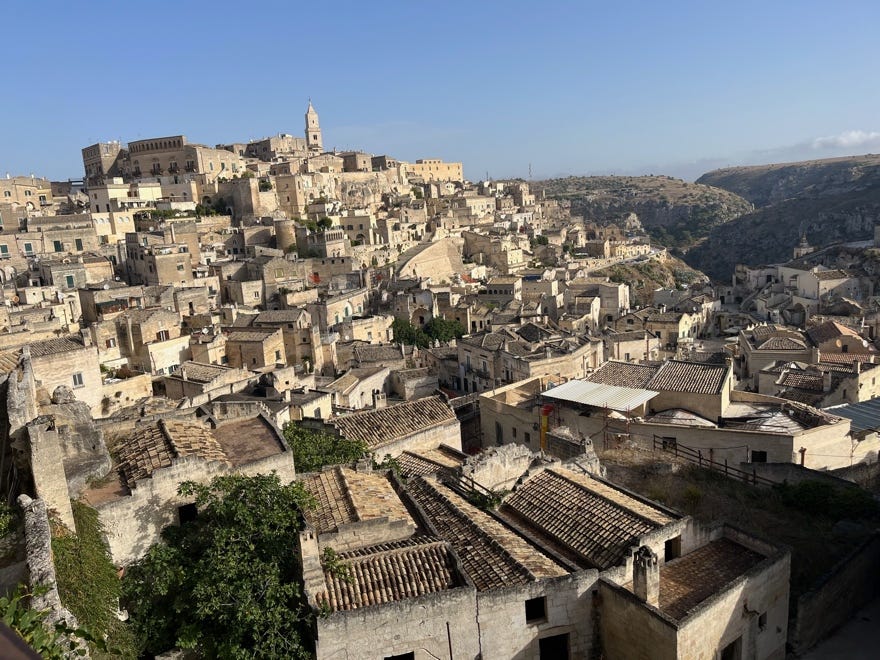 Matera, Italy, one of the two Stassi that make up the old city.