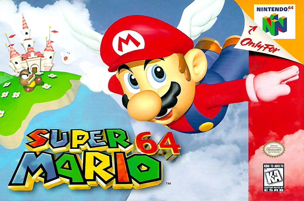 Super Mario 64 Nintendo 64 N64 BOX ART Premium POSTER MADE IN USA - N64045  | eBay