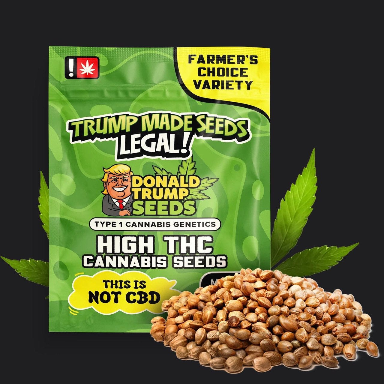 trump made weed legal marijuana seed bag