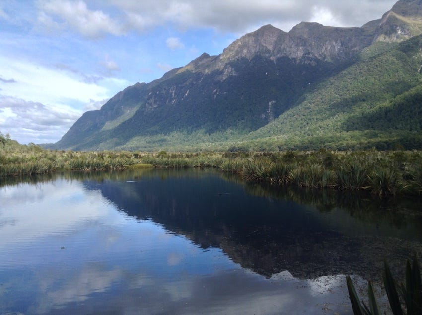 Mountains reflected in the lake