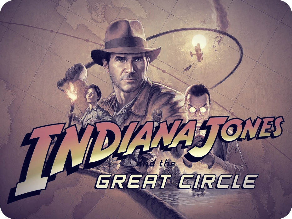 Indiana Jones and the Great Circle video game cover image.