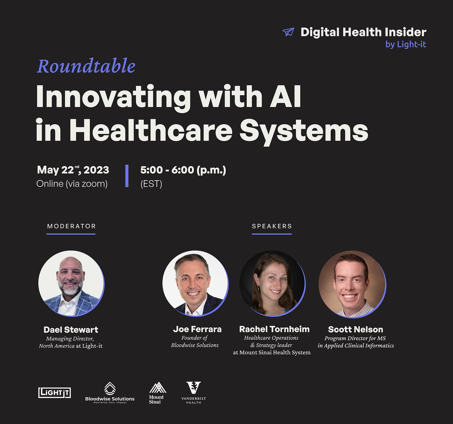 Digital Health Insider hosting 4th Rountable online about Innovating with AI in Healthcare Systems 2024