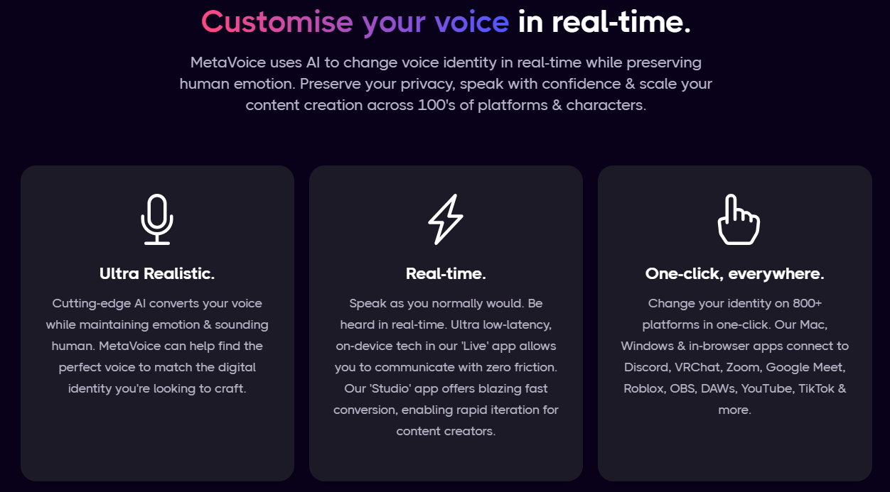 MetaVoice site