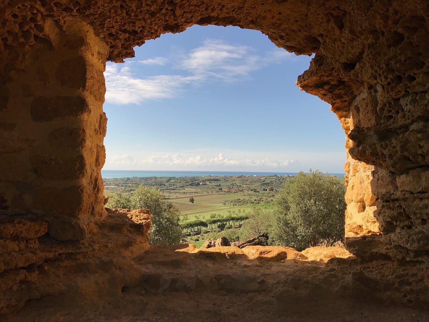 View from ancient cave