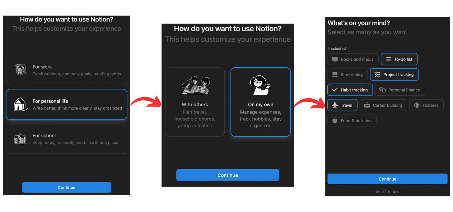 Notion Gateway Question - Onboarding Flow