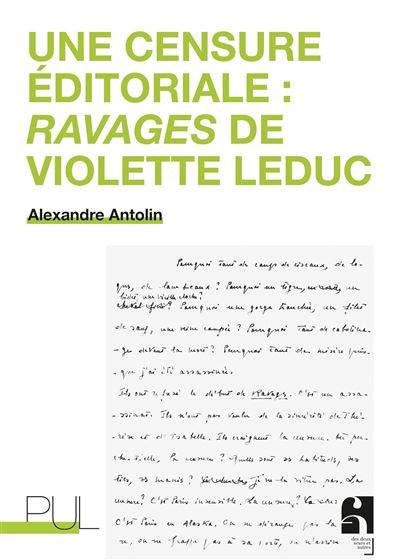 Une censure éditoriale : Ravages de Violette Leduc - 1