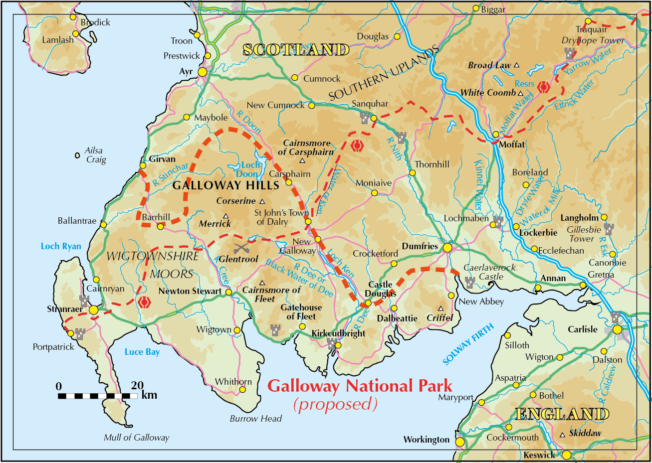 Galloway National Park proposal map