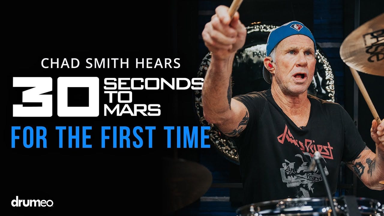 Chad Smith Hears Thirty Seconds To Mars For The First Time - YouTube