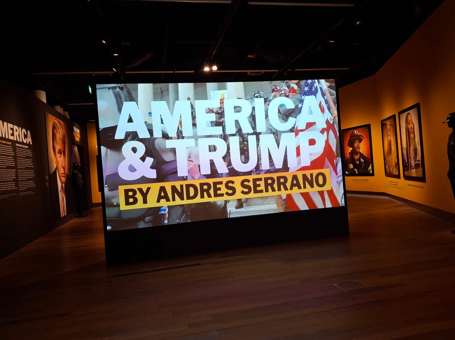 Trump exhibition front sign