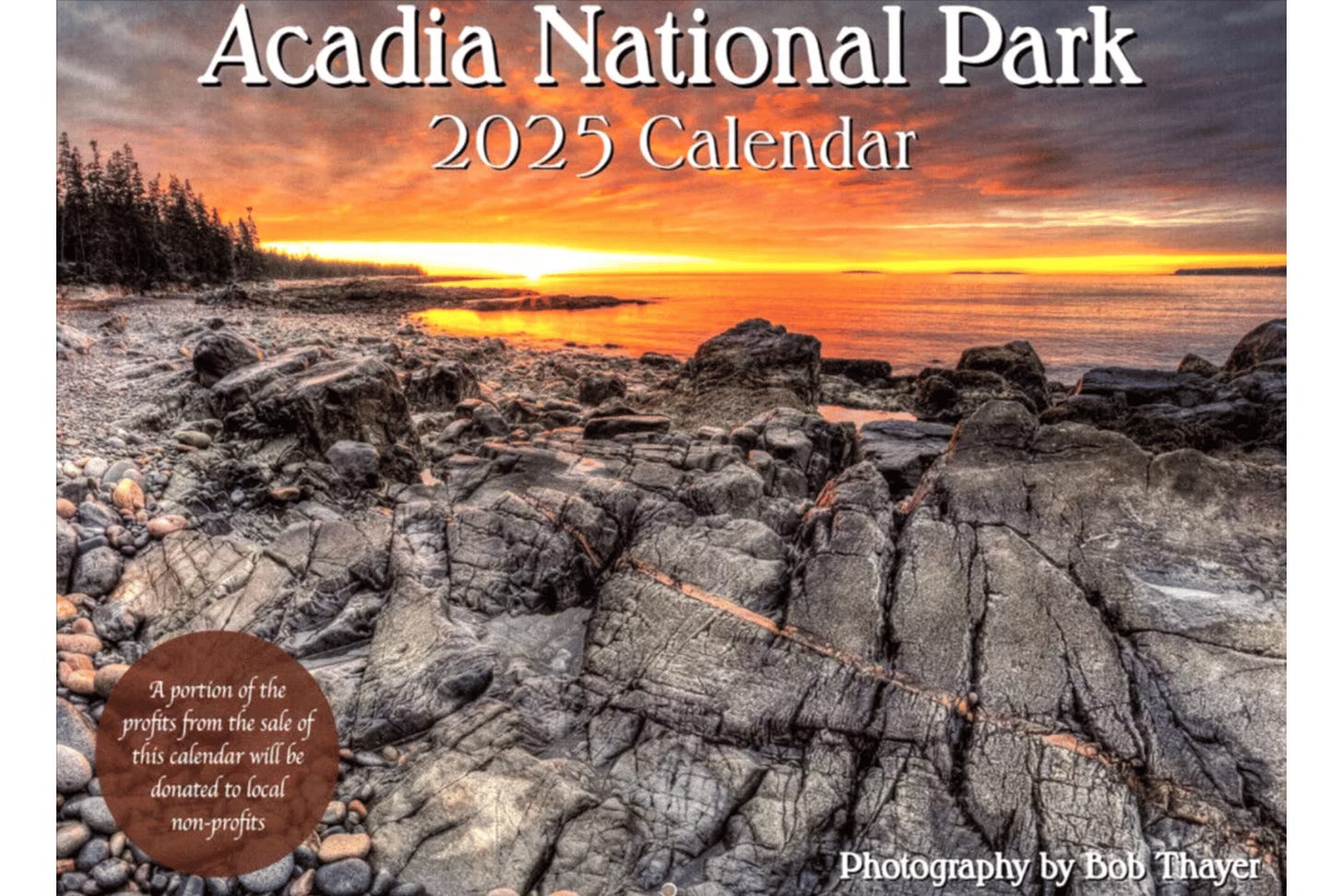 Cover of Bob Thayer's Acadia National Park 2025 calendar