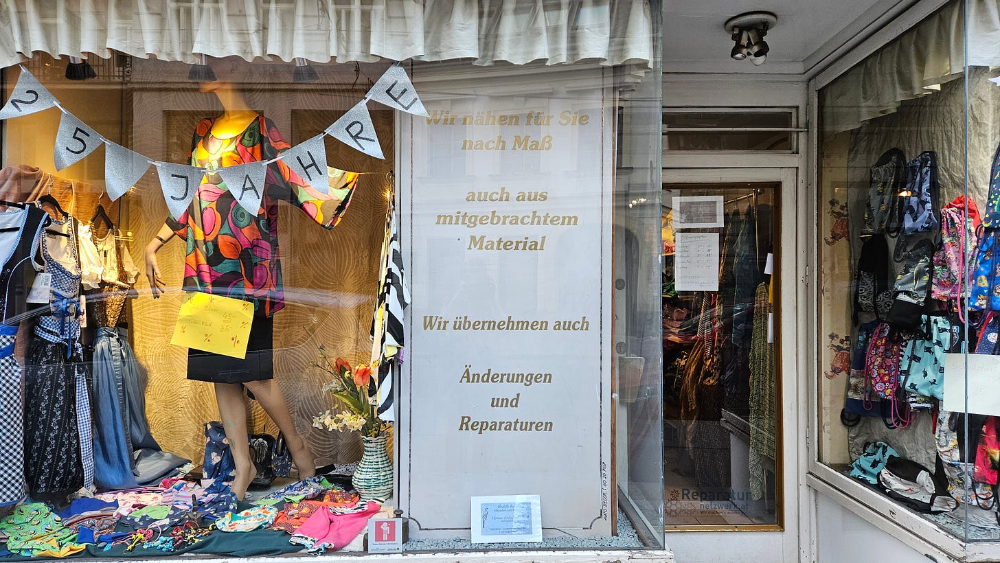 Vienna has tailors in every neighborhood who can alter and repair your clothes.