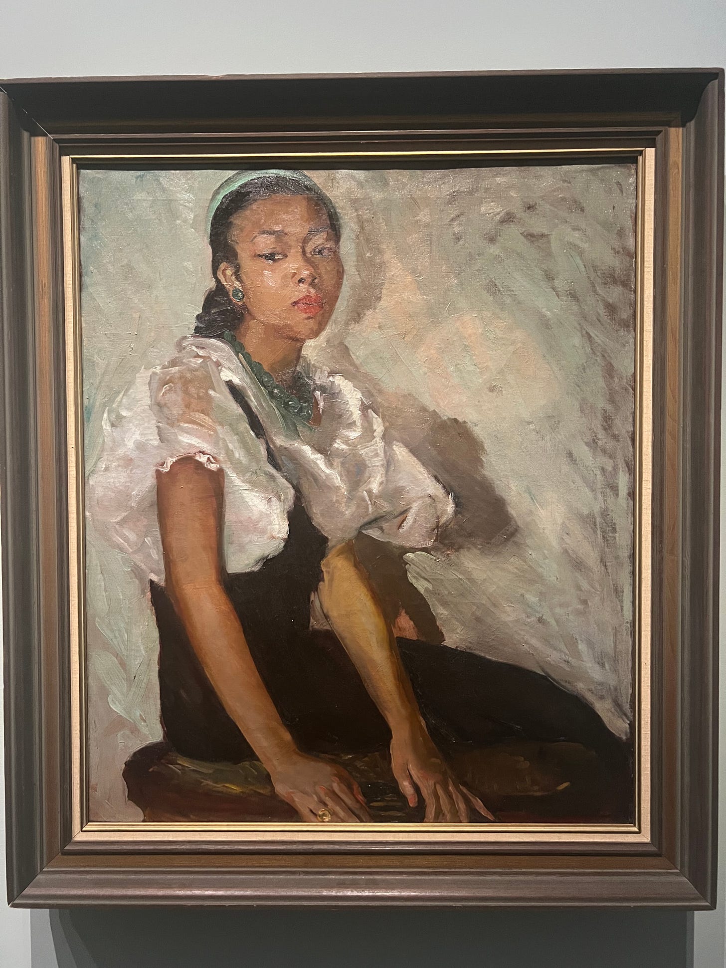 “The Harlem Renaissance and Transatlantic Modernism”, at the Metropolitan Museum of Art. Laura Wheeler Waring, “Girl in Green Cap” (1930)