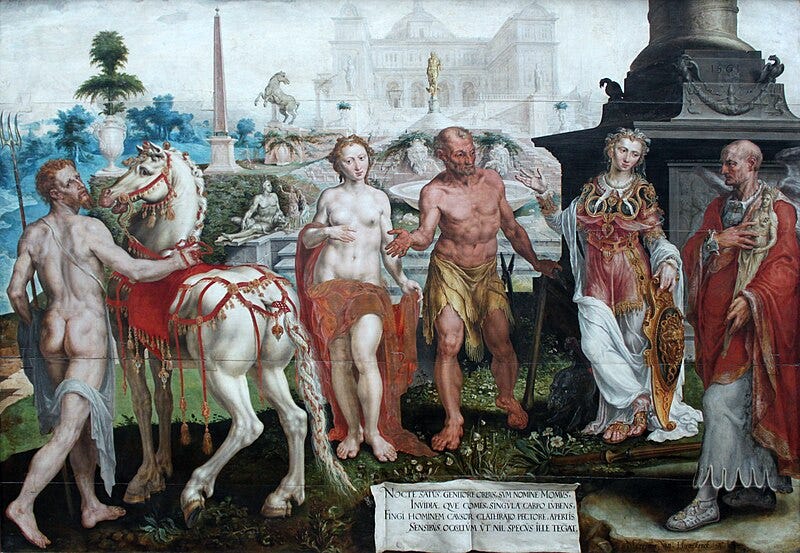 File:1561 v. Heemskerck Momus tadelt die Werke der Goetter.JPG