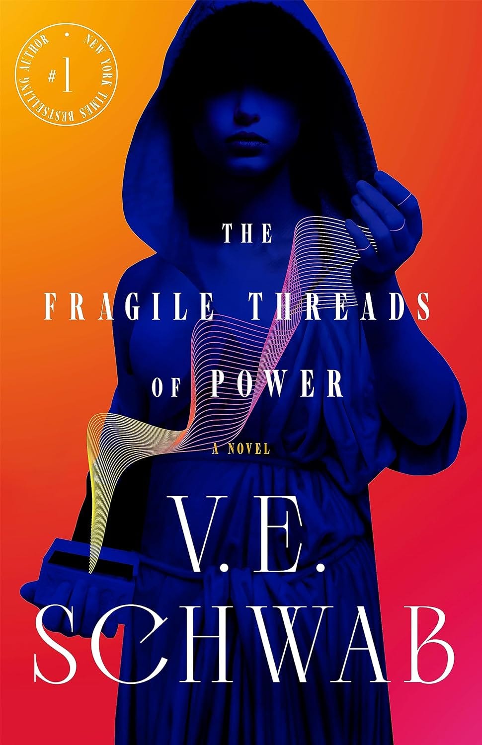 The cover for The Fragile Threads of Power shows a shadowy figure in purple on a red background
