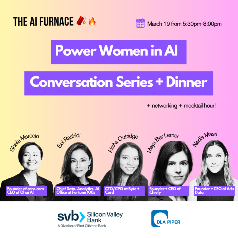 Cover Image for NYC 🗽 Power Women in AI Conversation Series + Dinner: A Night Celebrating Women Breaking Barriers in AI