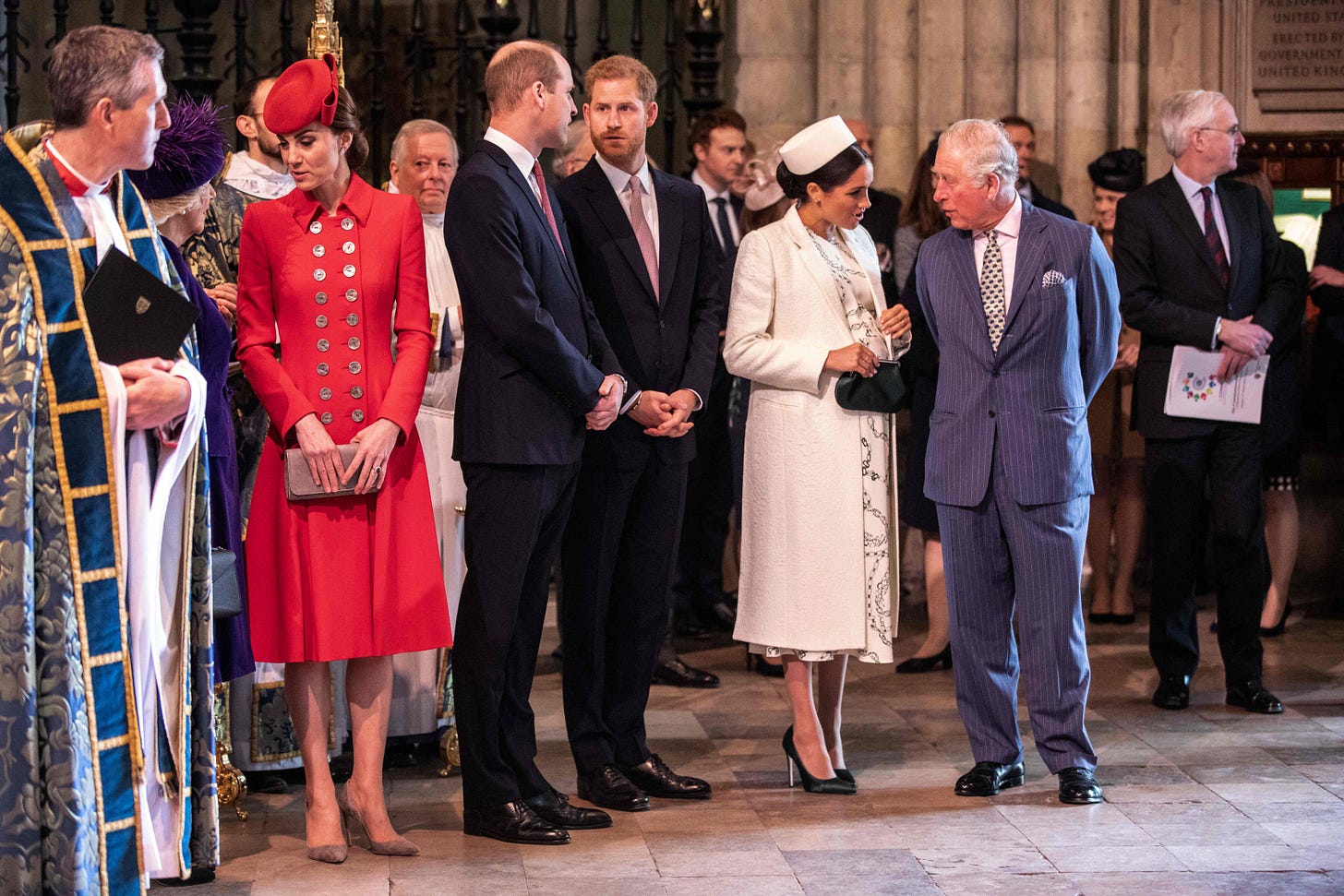 kate middleton and meghan markle at commonwealth day service