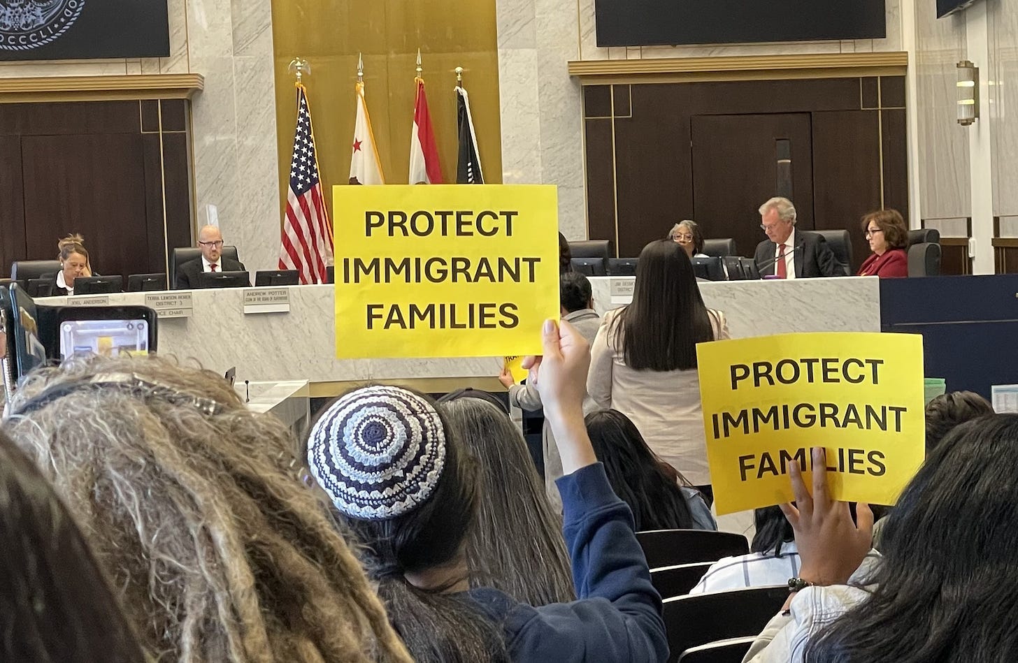 The San Diego County Board of Supervisors approved a new policy Tuesday preventing local law enforcement from actively cooperating with ICE for civil immigration cases. Steve Puterski photo