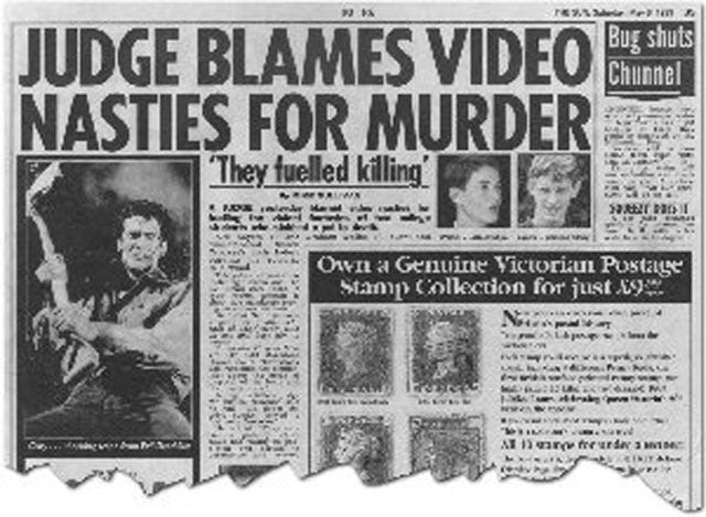 JUDGE BLAMES VIDEO NASTIES FOR MURDER