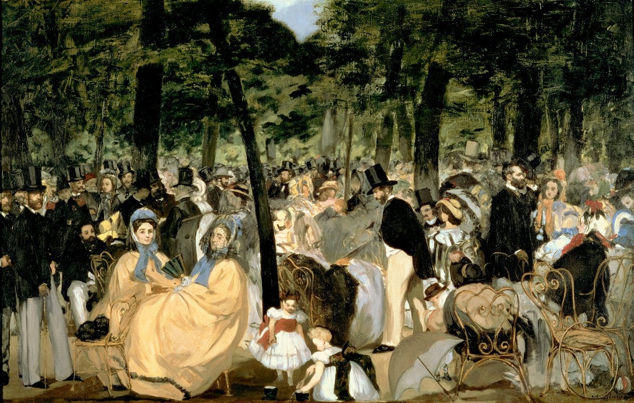 Music in the Tuileries Gardens by Édouard Manet