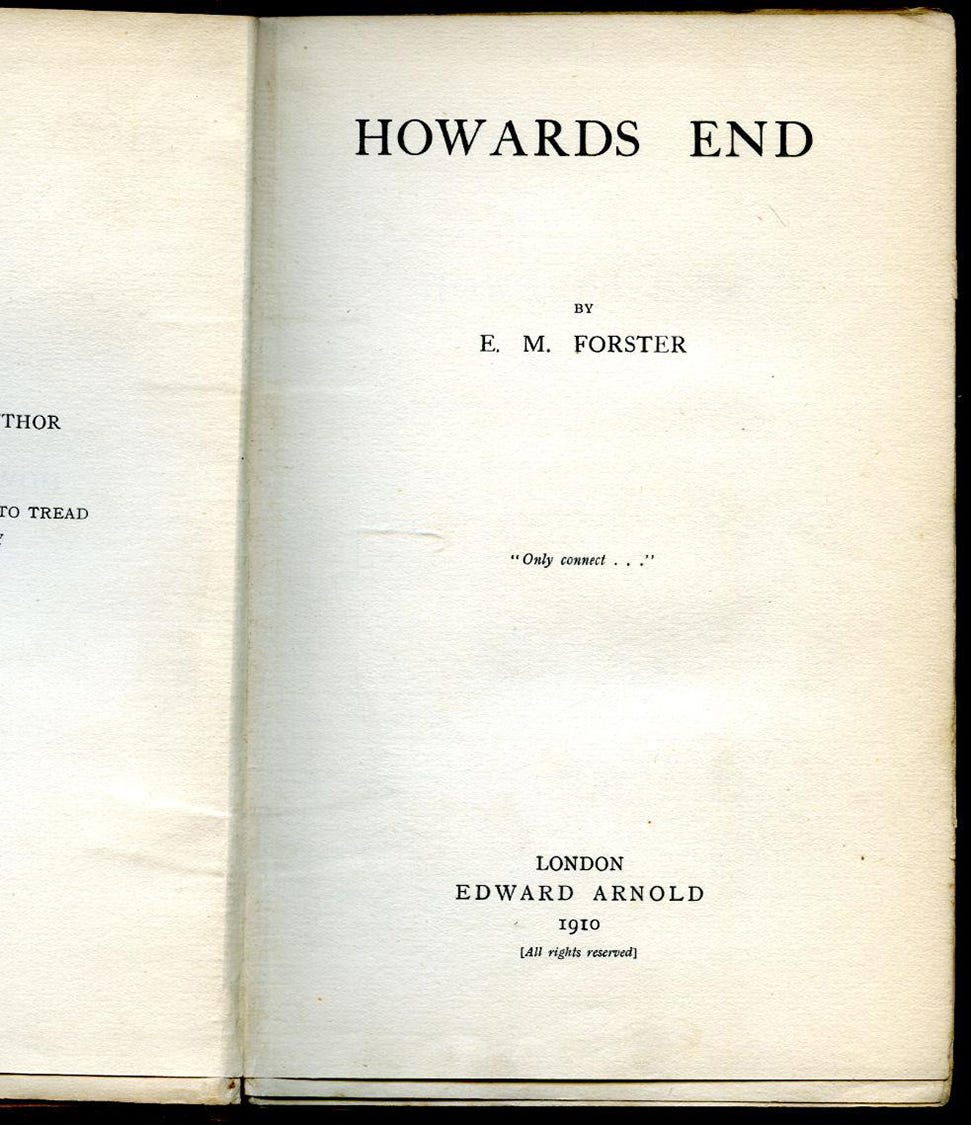 Title page of a novel