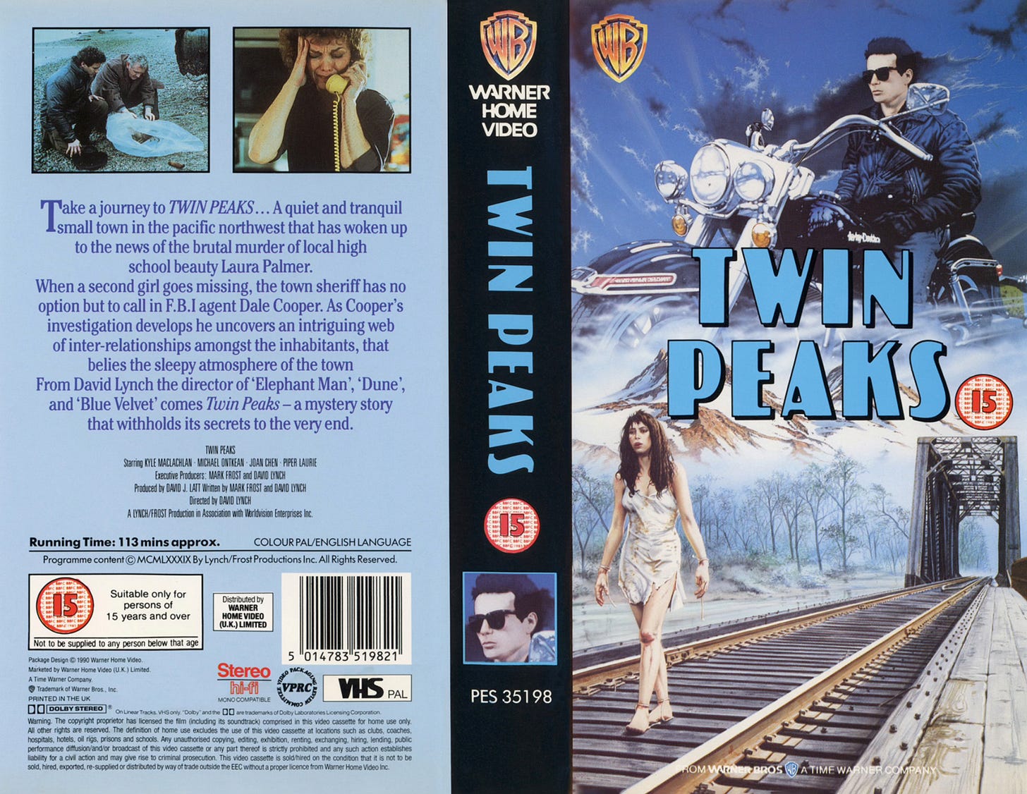 Cover for the UK VHS release of the Twin Peaks pilot