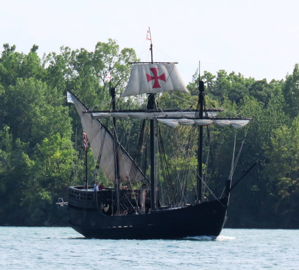 La replica della caravella Pinta di Cristoforo Colombo