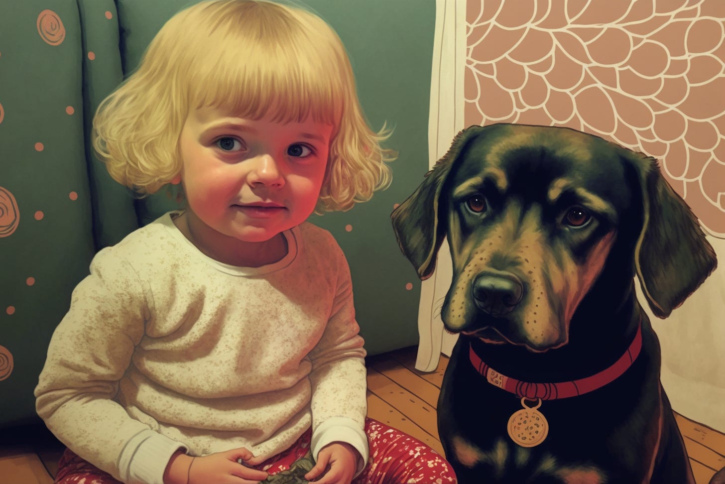 the most wonderful baby girl on this planet, and her dog