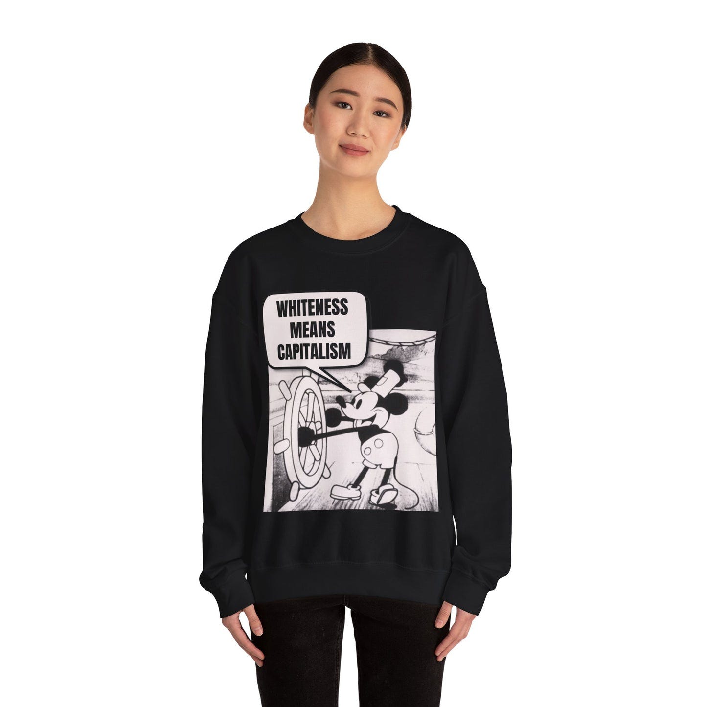 LIMITED EDITION: Mickey Reminds Us Whiteness Means Capitalism Unisex Heavy Blend™ Crewneck Sweatshirt