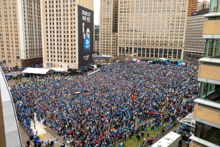 Detroit showed up for the 2024 NFL Draft. (Photo by Aaron J. Thornton/Getty Images)